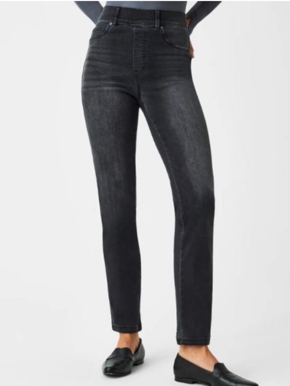 SPANX Straight Leg Jeans Vintage Black Size Small